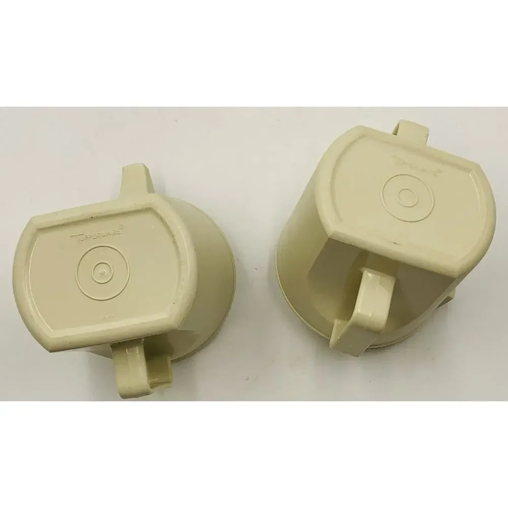 Tupperware Almond Creamer and Sugar Bowl Set #1414 #1415 With Lids Great Shape